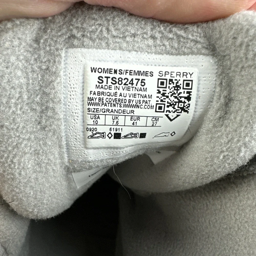 Sperry Duck Boots STS82475 Womens 10 Grey Wool Zip Lined Winter Rain‎ Snow Boots